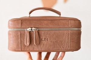 Monogrammed Large Toiletry Bag - Shaving Bag - Leather Dopp Kit - Personalized Wash Bag - Gift for Husband - Father's Day Gift - Best Gift - Etsy