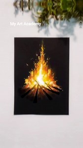 1.2M views · 37K reactions | BONFIRE  Easy Tricks ✨️  #art #drawing #trending #viral #post #myartacademy #trend #myartchallenge #facebookreelsviral #facebookpost Facebook for Creators Facebook | My Art Academy | Facebook