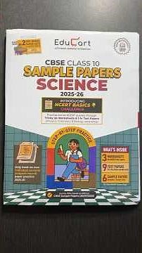 Educart CBSE Science Sample Paper Class 10 2025-26 new practice concept on 2026 pattern