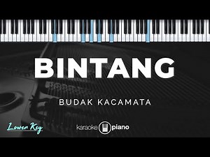 Bintang - Budak Kacamata | KARAOKE PIANO - LOWER KEY