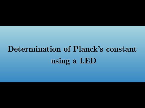 Planck's constant using LED