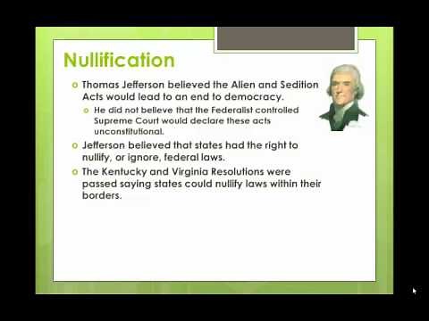 John Adams Presidency and the Alien and Sedition Acts