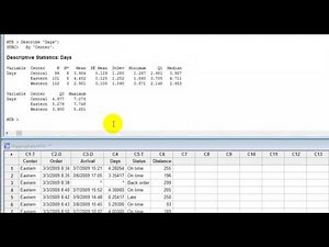 ANOVA and Simple Linear Regression in Minitab