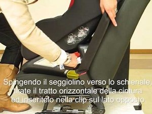 Installazione con le normali cinture di un seggiolino ISOFIX gruppo 0-1