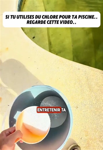 Si tu utilises du chlore pour ta piscine, regarde cette vidéo.. #nettoyage #piscine #entretien #sel #france