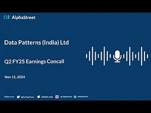 Data Patterns (India) Ltd Q2 FY2024-25 Earnings Conference Call