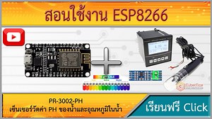 สอนใช้งาน ESP8266 PH Sensor เซ็นเซอร์วัดค่า PH ของน้ำและอุณหภูมิในน้ำ RS485 พร้อมจอแสดงผล รุ่น PR-3002-PH