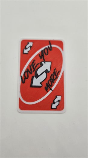 3D Printed Uno Reverse, Love You More Valentine's Day Funny Gag Gift - Etsy