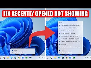 What's Hiding Your Recent Files in Word and Excel on the Taskbar?