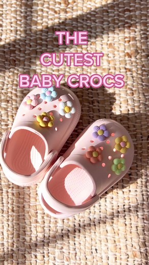 The Cutest Baby Crocs with Flowers for Spring