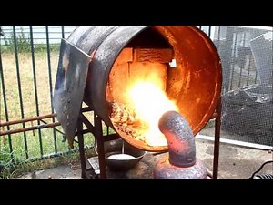 Aluminium Cylinder head Melt in waste oil Burner Furnace