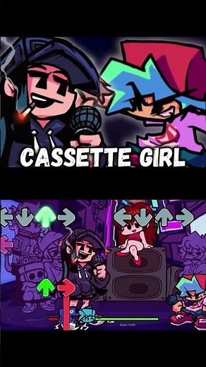Cassette VS BF (PART 1) (RixFX Fan Charts | CASSETTE GIRL) (FNF MOD) #shorts