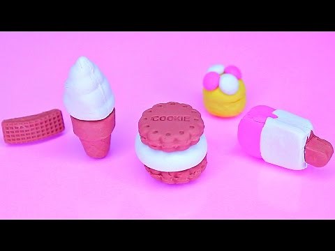 Kutsuwa Ice cream shaped eraser making kit DIY Ice Cream Erasers