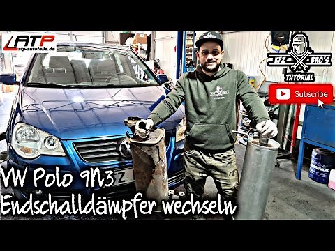 VW Polo 9N3 Auspuff Endschalldämpfer wechseln | HU & AU nicht bestanden | Anleitung | Rear Silencer