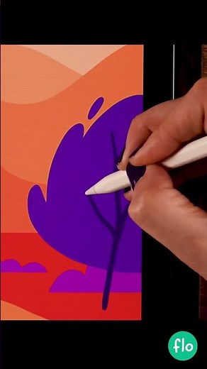 Easy Landscape Drawing in Procreate #Short