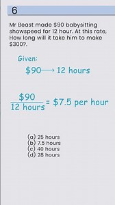 How Many Hours to Make $300? (Easy Trick!) #gedmath #gedprep
