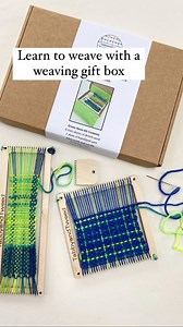 Learn to weave bookmarks and fabric. Our beginners weaving gift boxes are enjoyed by people wanting to have a go at weaving. The instructions explain how to weave tabby, twill and houndstooth patterns but there is lots more weaving patterns that can be explored. Weaving kits are available in our TabbyandTweed website shop for UK delivery and TabbyandTweed Etsy shop for delivery elsewhere. #learntoweave #weavingkit #yarncraft #bookmarkloom #creativegifts | TabbyandTweed