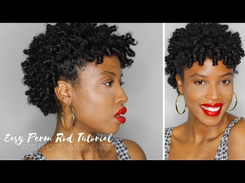 BEGINNERS Perm Rod Tutorial for Short Natural Hair | TWA