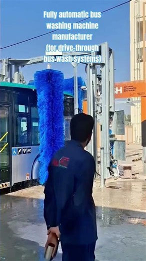 Fully automatic bus washing machine manufacturer(for drive-through bus wash systems) #buswashing