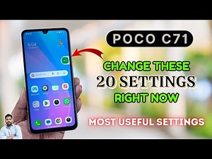 Poco C71 : Change These 20 Settings Right Now