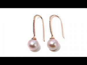 Imperial Pearls Pink Cultured Pearl Drop Earrings