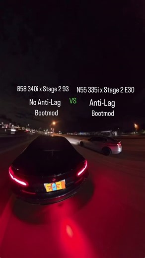 Flash on Instagram: "What a difference e30 makes. He USED to put 2 car lengths on me!! Friendly 60 roll 🤝 🫡 #bmw #carracing #fyp #335i #340 #f30 #bimmer #bimmerlife #beamer #bootmod3 #tuned #turbo #b58 #n55 #60roll #antilag #xdrive #e30 #ethanol #93 #cartok #ctsturbo #ftp #360cam #n55gang #b58engine"