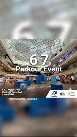 At aperia.mall on 6th and 7th March ( friday and saturday) 2026 #parkour event !