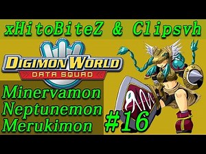 Digimon World Data Squad #16 "Minervamon, Neptunemon & Merukimon" (w/ Clipsvh)