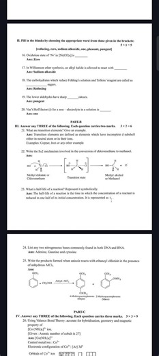 II PUC chemistry annual question paper with answer solution ||Karnataka State board examination 2026