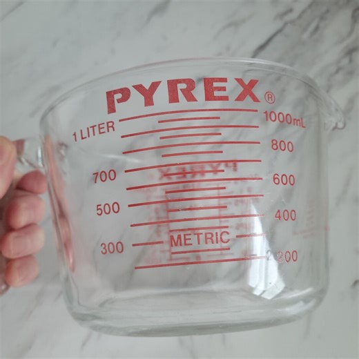 Vintage PYREX Glass Measuring Cup, 4-cup With Red Markings 532 Corning NY - Etsy