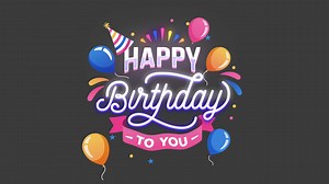 Happy Birthday Graphic Design | Free Stock Video Footage