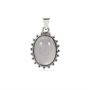 Blue Chalcedony Pendant in Sterling Silver 12cts