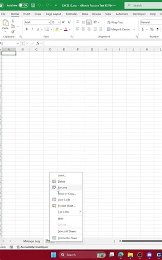 How to create and rename a worksheet in Microsoft Excel