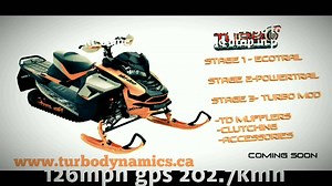 900 ace turbo Turbo dynamics stage 1 ecotrail 190 to 200hp 126mph GPS 202kmh real speed on hardpack Snow Sled is working real good. | Turbo Dynamics Canada