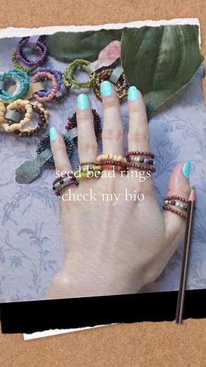 🪻🪻🌸🌼Seed bead rings! 🌼🌸🪻 https://beyondbelliebeadz.myshopify.com/ | BeyondbelliebeadZ