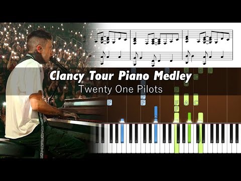 Twenty One Pilots - Clancy Tour Piano Medley - Accurate Piano Tutorial with Sheet Music
