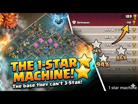 99% 1 Star Machine Th18 Legend & War Base With Proved !Unbeatable TH18 Base HALL Link #legendleague