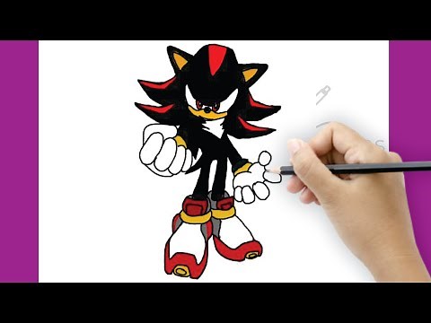 How to Draw and Color Sonic The Hedgehog Shadow - Easy Tutorial for Beginners