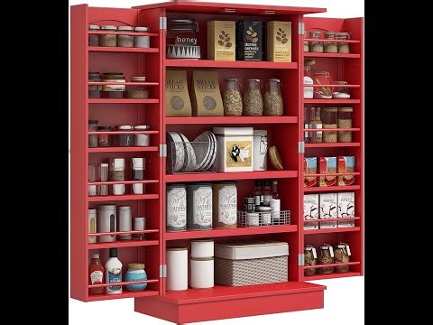 HOMCOM Kitchen Storage Cabinet Review - Pros & Cons - HOMCOM kitchen pantry
