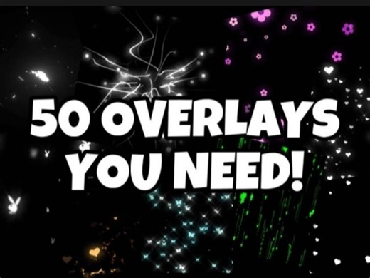 外网叠层素材分享 50 popular overlays for edits