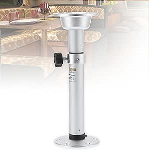 EVGATSAUTO Table Pedestal, 19.3-31.8in Adjustable Telescopic Pedestal, Table Pedestal Kit with Mount Base Parts for Caravan Motorhome Yacht