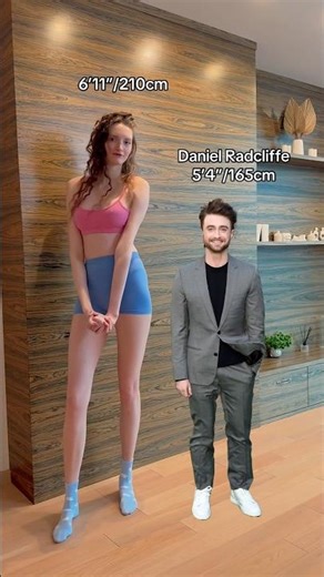 Height Comparison with Daniel Radcliffe✨#fypシ #legs #tallgirl #height #comparison #danielradcliffe