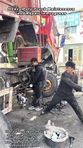 Heavy Duty Truck Maintenance and Repair in Progress