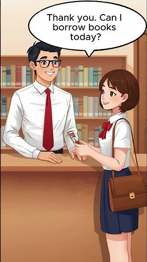 📚💳English Conversation at the Library | Getting a Library Card .