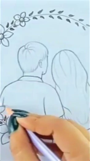How to draw a Hug Cute Couple || Pencil sketch for Tutorial💕💞 #pencildrawing #shortvideo