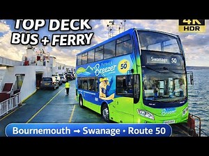 UK’s Most Scenic Bus + Ferry Ride? Purbeck Breezer 50 (Bournemouth–Swanage) | Early Morning Glow