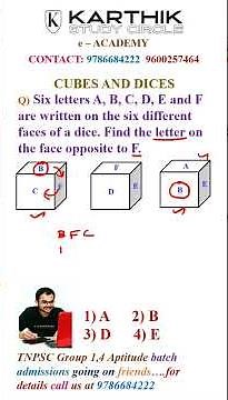CUBES AND DICE reasoning tricks for tnpsc #ssccgl #tnpscgroup4 #tnpscaptitude #tnusrbexams #rrbntpc