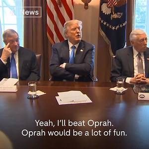 “I’ll beat Oprah. Oprah would be a lot of fun.” Donald J. Trump says he would defeat Oprah Winfrey in an election - but says he doesn’t think she will run for office. | Channel 4 News