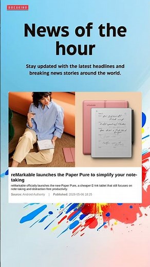 Breaking News: reMarkable launches the Paper Pure to simplify your note-taking #remarkable