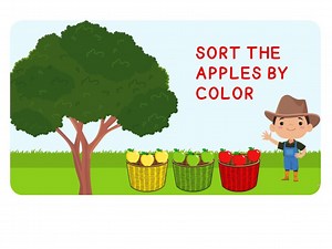 Sort the apples by color